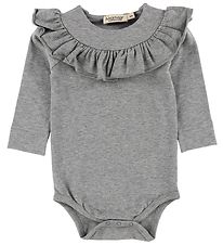 MarMar Bodysuit L/S - Bibbi - Jersey - Grey Melange