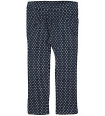 En Fant Broek - Mat Blauw m. Patroon