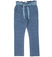 En Fant Trousers - Blue Melange Striped