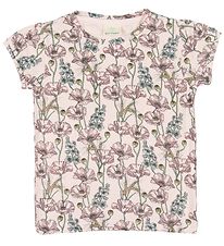 En Fant T-Shirt - Rosa m. Blumen