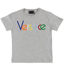 Young Versace T-Shirt - Grijs Gevlekt m. Kleuren