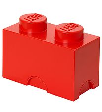 LEGO Storage Box - 2 Knobs - 25x13x18 - Red