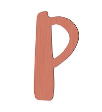 Sebra Wooden Letter - P - Watermelon Pink