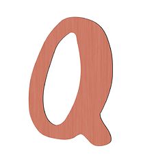 Sebra Lettres en bois - Q - Watermelon Pink