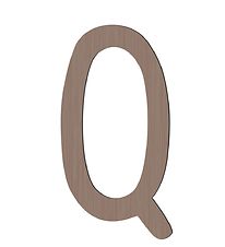 Sebra Houten Letters - Q - Pinecone Brown