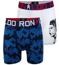 Ronaldo Boxers - 2-Pack - White/Blue w. Print