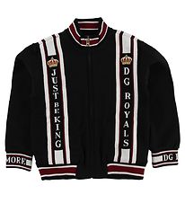 Dolce & Gabbana Zip Cardigan - Black w. Logo