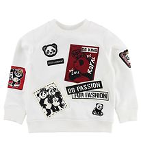 Dolce & Gabbana Sweatshirt - Weiß m. Aufnähern