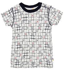 Joha T-Shirt - Bambus - Weiß m. Karos