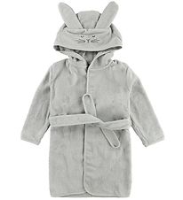 Pippi Baby Bathrobe - Gray w. Rabbit
