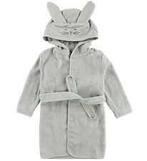 Pippi Bathrobe - Gray w. Rabbit