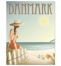 Vissevasse Veggspjald - 50x70 - Danmörk - Ströndinni