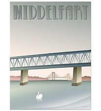 Vissevasse Poster - 50x70 - Middelfart - Den Alte Brcke