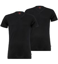 Levis T-Shirt - 2er-Pack - V-Neck - Schwarz