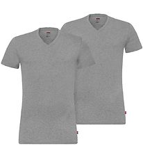 Levi's T-Shirt - 2-pack - V-Neck - Grijs Gevlekt