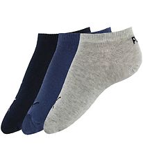 Puma Ankle Socks - 3-Pack - Sneaker Plain - Blue/Grey Melange/Na