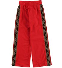 Fendi Kids Hosen - Rot m. Streifen/Knöpfe