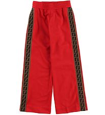 Fendi Kids Trousers - Red w. Side Stripes