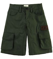 Fendi Kids Shorts - Army Green