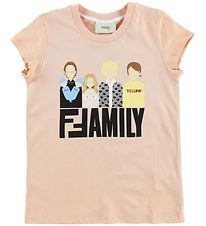Fendi Kids T-shirt - Powder w. Family
