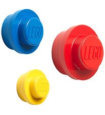 LEGO Storage Wall Hanger Set - 3 pcs - 10/8/5 cm - Yellow/Blue/