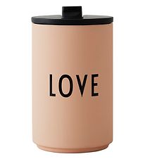 Design Letters Thermo bolli - 350 ml - Love - Bleikt