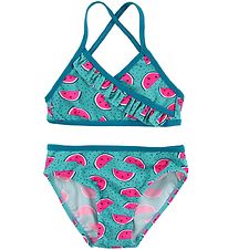 Color Kids Bikini - Nilje - UV40+ - Trkis m. Wassermelonen