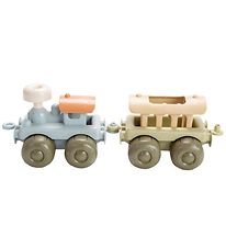 Dantoy BIO Plastic Train av. Chariot - 21 cm - Pastel