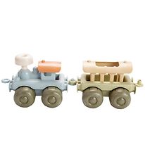 Dantoy BIO Plastic Trein m. Wagen - 21 cm - Pastel