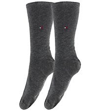 Tommy Hilfiger Sokkar - 2 Pakki - Casual - Grátóna