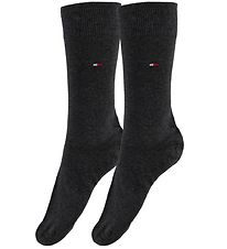 Tommy Hilfiger Sokkar - 2 Pakki - Casual - Kolagrá tóna