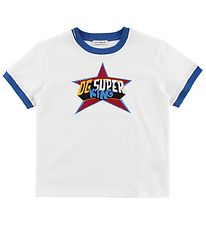 Dolce & Gabbana T-Shirt - Superhero - Wit m. Ster/Tekst