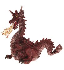 Papo Bordeaux Dragon av. Feu - H : 11 cm