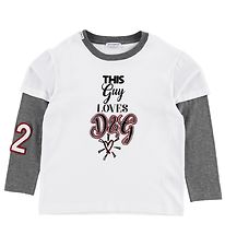 Dolce & Gabbana Pullover - Millennials - Wei/Grau m. Print/Patc