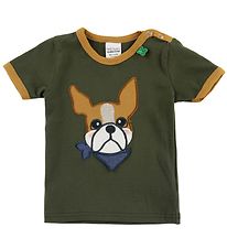 Freds World T-shirt - Army Green w. Bulldog