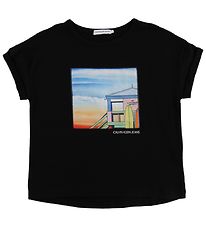 Calvin Klein T-Shirt - Schwarz m. Patch