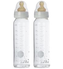 Hevea Biberon - 240 ml - 2 Pack - Blanc/Glas