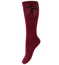 Condor Chaussettes Hautes av. Noeud Papillon - Bordeaux