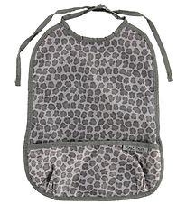 Smallstuff Bib w. Food Catcher - Long - Leopard