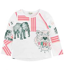 Kenzo Pullover - Wei m. Tiger/Elefant