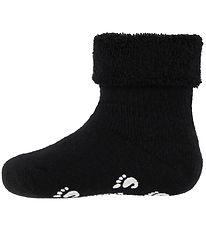 Fuzzies Chaussettes de Bb av. Antidrapant - Noir