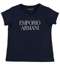 Emporio Armani Stuttermabolur - Dökkblátt M. Glimmer