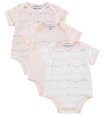 Emporio Armani Rompers s/s - 3-pack - Wit/Poeder