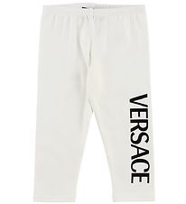 Versace Leggingsit - Valkoinen, Teksti