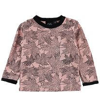 Petit Stad Sofie Schnoor Blouse - Wol/Katoen - Poeder m. Bladen