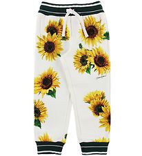 Dolce & Gabbana Sweatpants - Sunflower - Vit/Mrkgrn