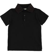 Fendi Polo Shirt - Black w. Logo