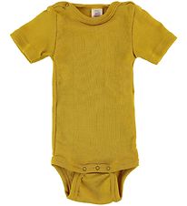 Engel Romper s/s - Wol/Zijde - Saffraan