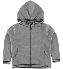 Dolce & Gabbana Zip Hoodie - Wool - DNA - Grey