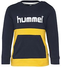 Hummel Long Sleeve Top - HMLMario - Navy/Yellow